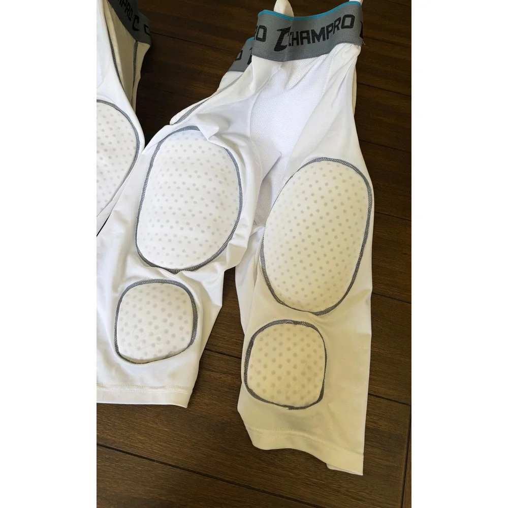 Champro Tri-Flex Football Padded Compression Pads Adult XL White 2 Pack